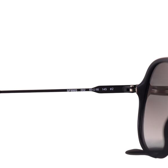 Salvatore Ferragamo Mens Lightweight Aviator Sunglasses - Black / Grey - NWT - Picture 6 of 9